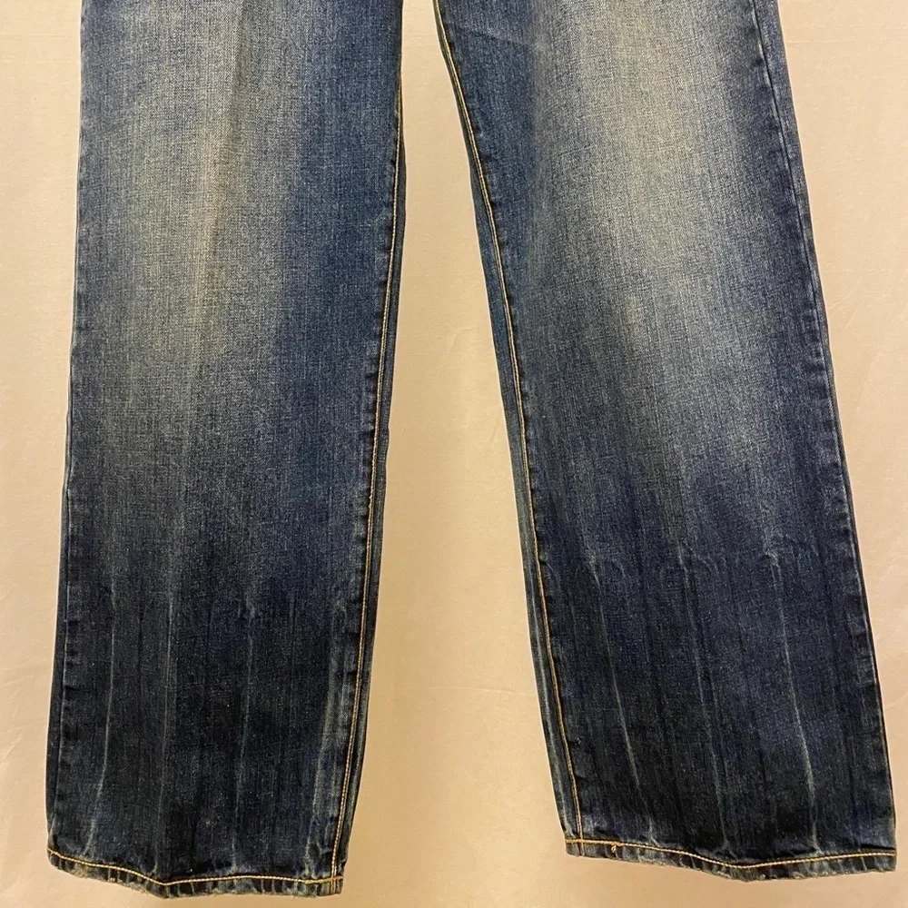 Sean John 36x32 VINTAGE Baggy Jeans Y2K Men’s Button Fly Logo Distressed